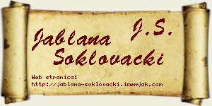 Jablana Šoklovački vizit kartica